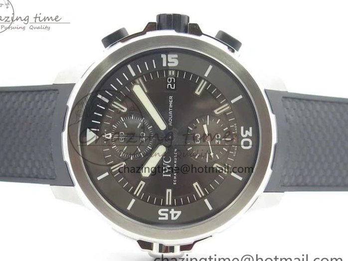 MIROTIME 0110 Aquatimer Chrono IW376803 V6F 1:1 Best Edition Gray Dial on Rubber Strap A FlexibleFit 7153